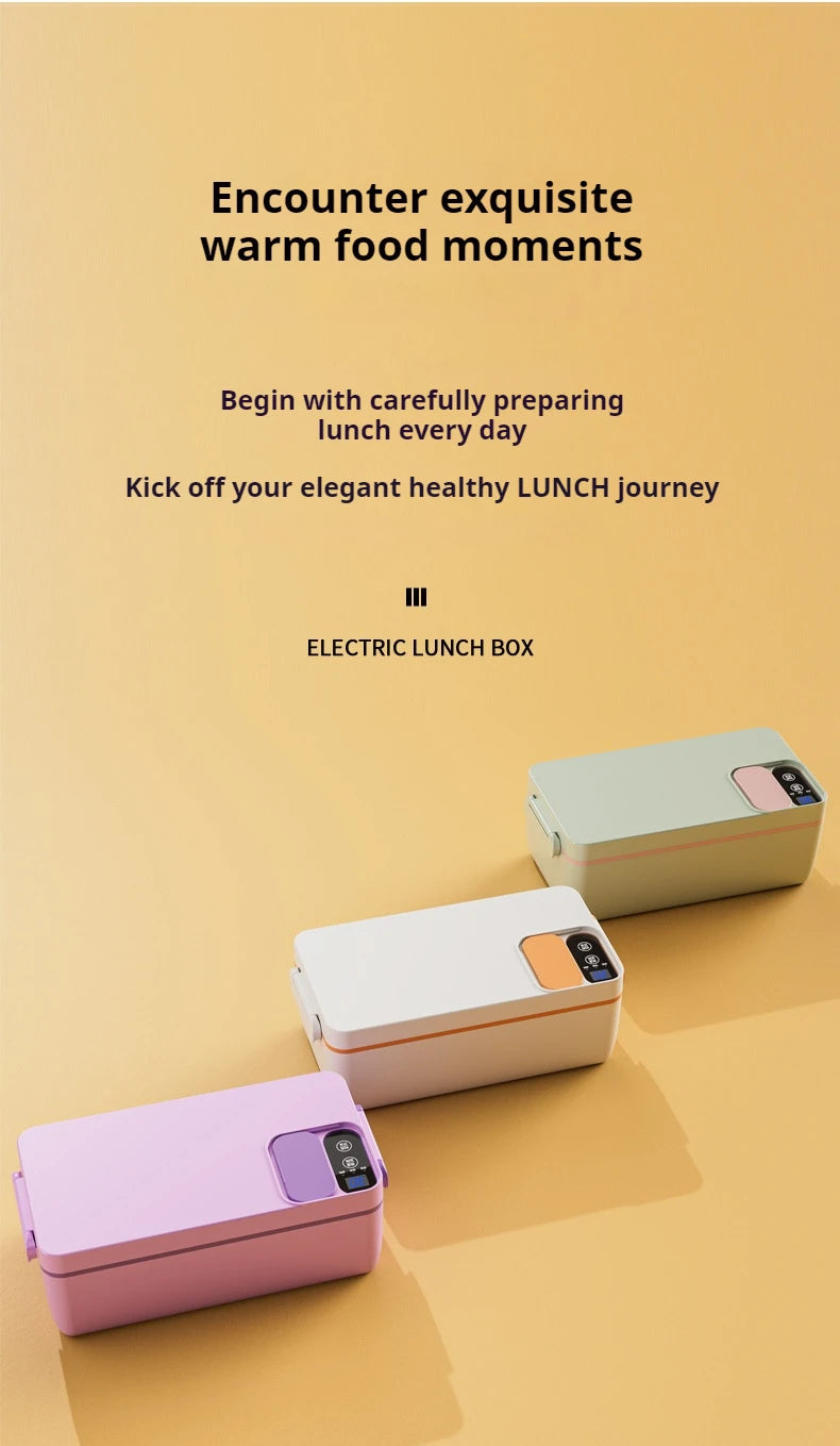 Charging student large capacity electric insulated lunch box with 304 inner container, household office worker electric heating