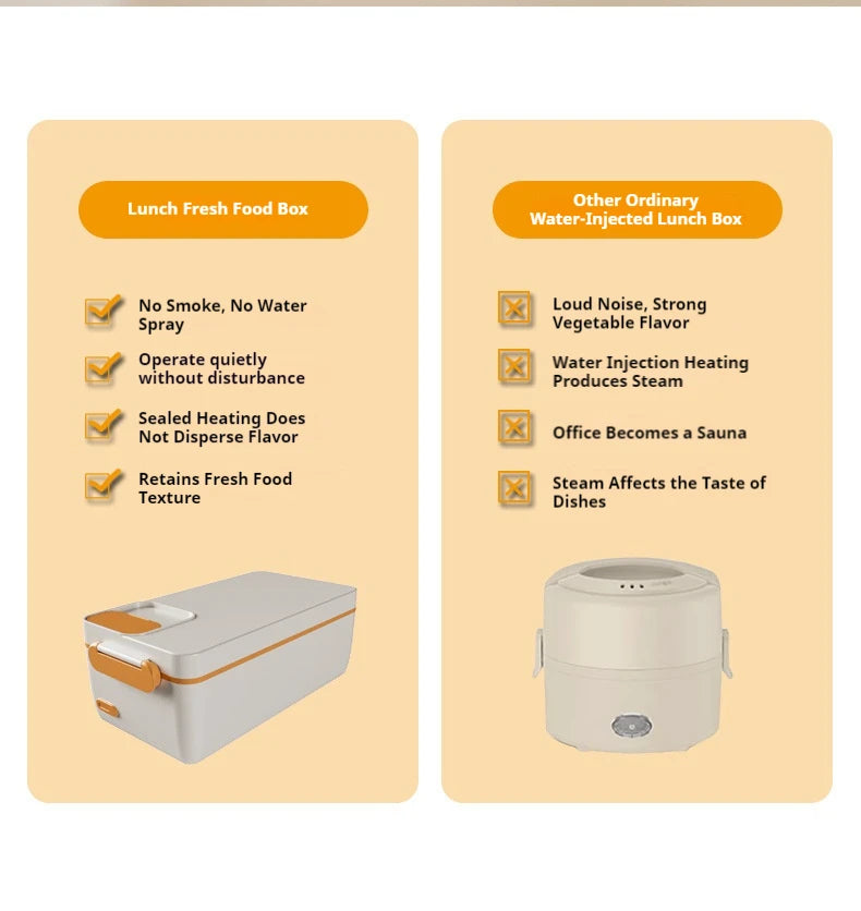 Charging student large capacity electric insulated lunch box with 304 inner container, household office worker electric heating