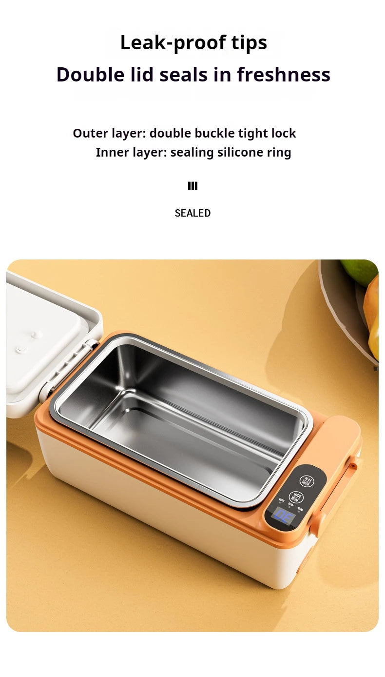 Charging student large capacity electric insulated lunch box with 304 inner container, household office worker electric heating