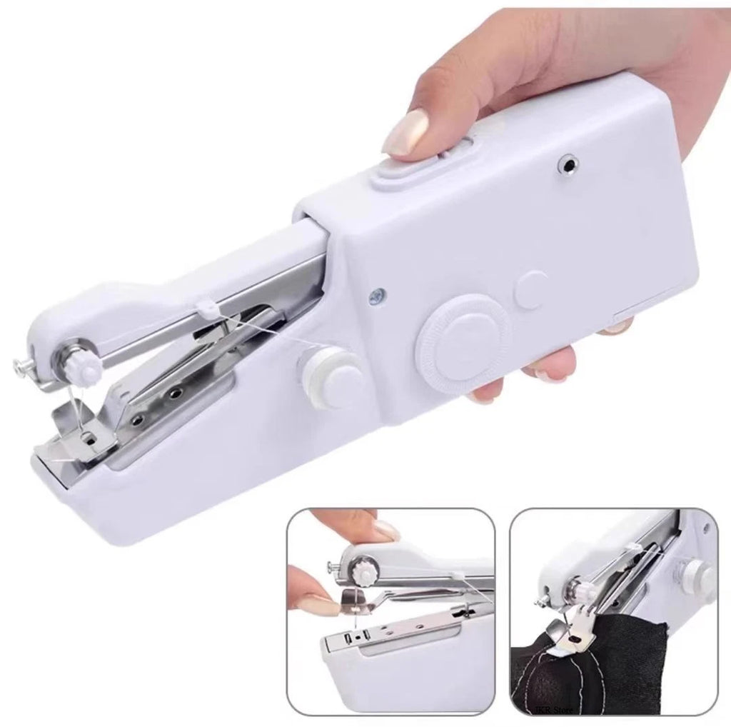 Portable Mini Sewing Machine Handheld Electric Sewing Machine With Bobbin Suitable for Needlework and Manual Work Hand Home DIY