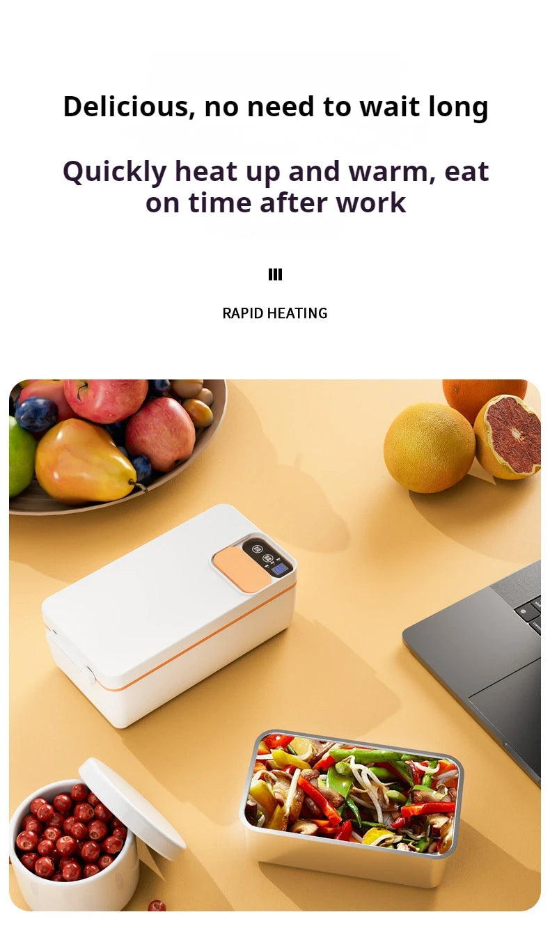 Charging student large capacity electric insulated lunch box with 304 inner container, household office worker electric heating