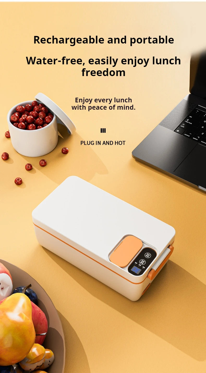 Charging student large capacity electric insulated lunch box with 304 inner container, household office worker electric heating